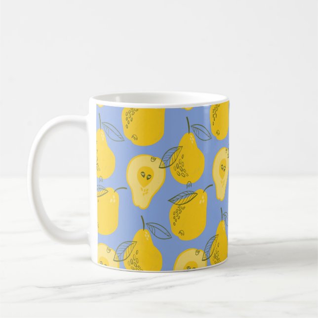 Birnen nahtloses Muster Kaffeetasse (Links)