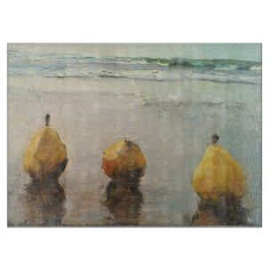 Birnen-Tag heraus am Strand-Küchen-Brett Schneidebrett