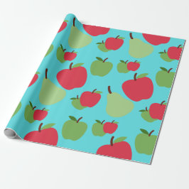 Birnen und Äpfel Fruchtmuster Geschenkpapier