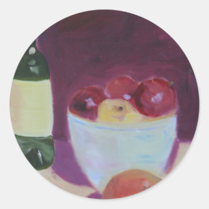 "Birnen und Äpfel" Runder Aufkleber
