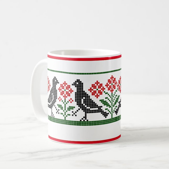 Birnen und Blume aus der Renaissance - Kaffeeprodu Kaffeetasse (Vorderseite Links)