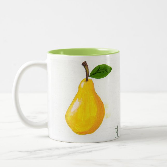 Birnen und Kirschen von JML Zweifarbige Tasse (Links)