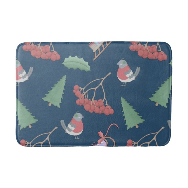 Birnen und Sleds Blue Badematte (Vorderseite)
