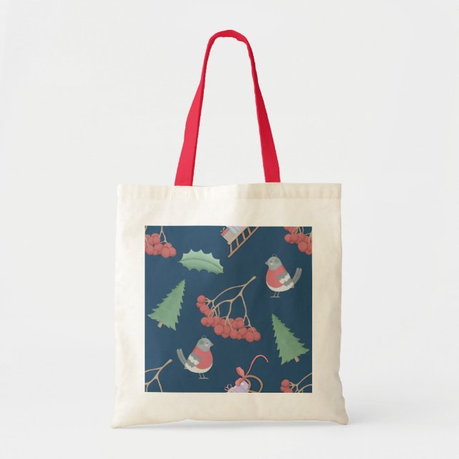 Birnen und Sleds Blue Tragetasche (Vorne)