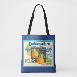 Birnen Vintage Fruchtkäse Kunst am Blauen Himmel Tasche