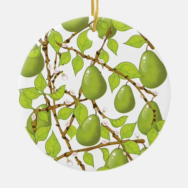 Birnen wachsen keramik ornament (Vorne)