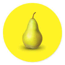Birnenaufkleber