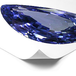 Birnenförmig Sapphire Blue Poster