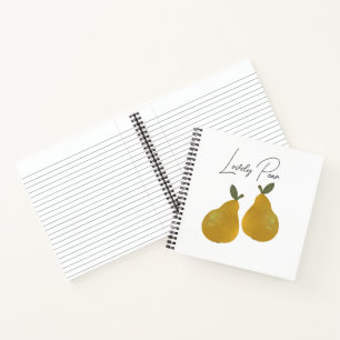 Birnenfrucht-Illustration Notizbuch