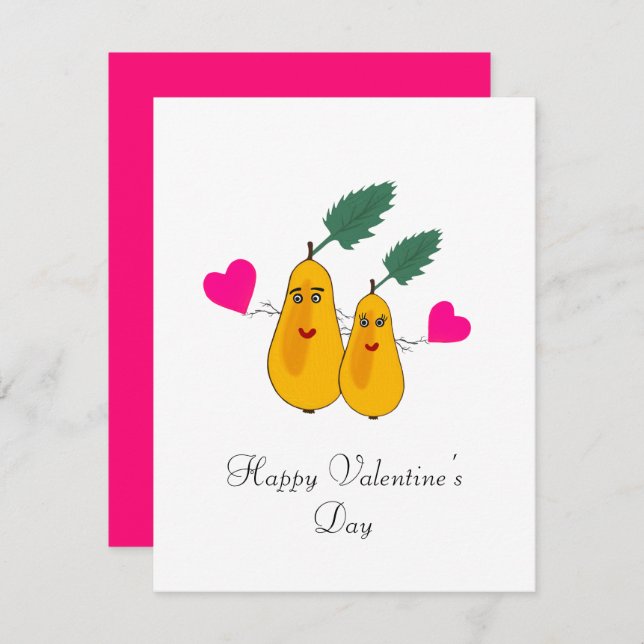 Birnenpaar Feiertagskarte (Vorne/Hinten)