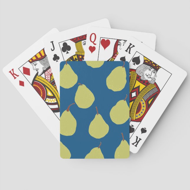 Birnenschiff und grün spielkarten (Rückseite)