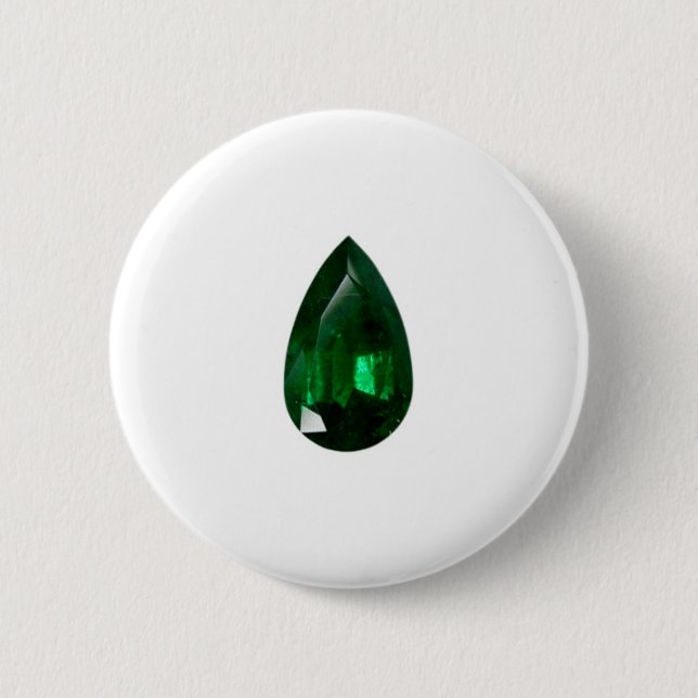 Birnform Emerald Button (Vorderseite)
