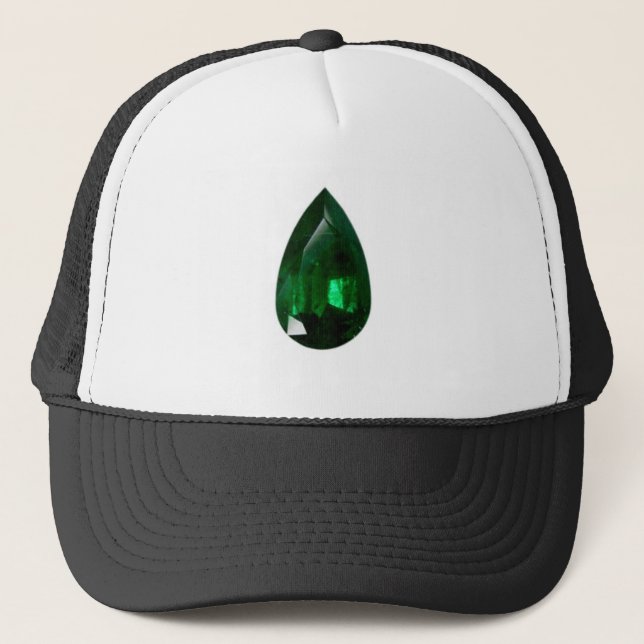 Birnform Emerald Truckerkappe (Vorderseite)