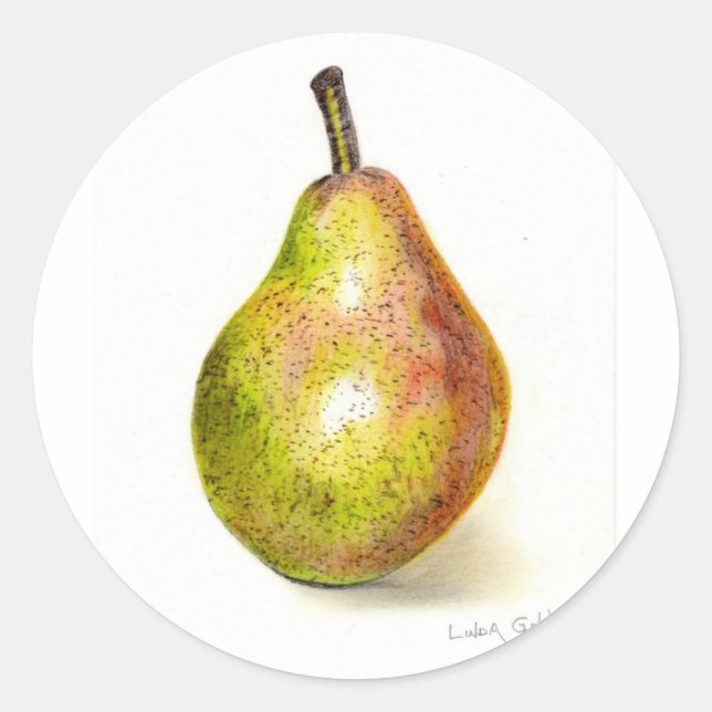 Birnkleber Runder Aufkleber (Vorderseite)