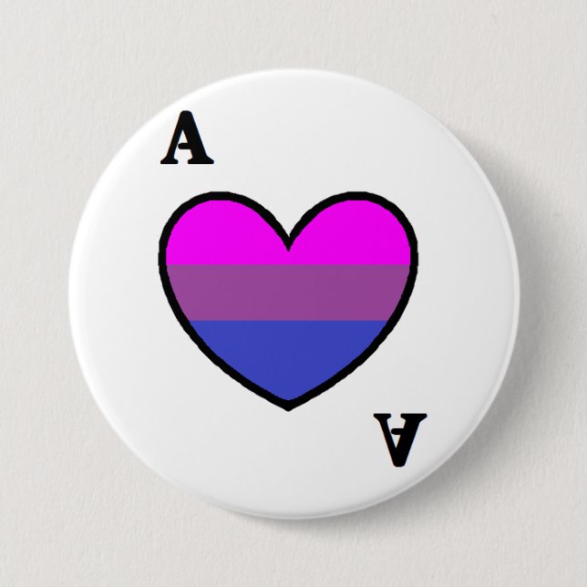 Biromantic asexualer As-Knopf Button (Vorderseite)