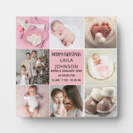  Birth Announcment Personalize 8 Photo christmas Fotoplatte