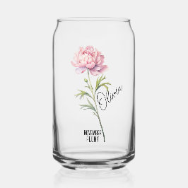 Birth Blume Monat November Peony Name Dosenglas