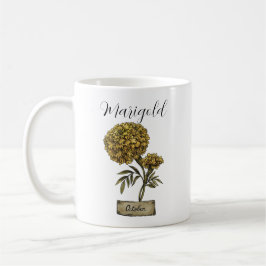 Birth Blume OCTOBER Geburtstag Marigold Kaffeetasse