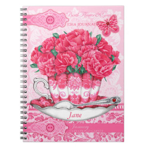 Birth Blume und Gem January Lace Notizblock