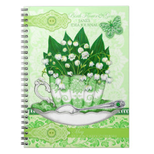 Birth Blume und Gem May Lace Notizblock