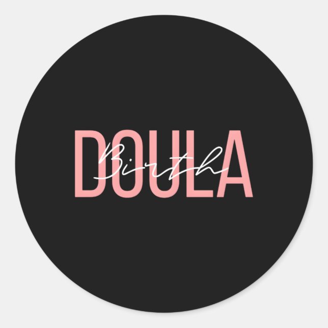 Birth Doula Birth Worker Runder Aufkleber (Vorderseite)