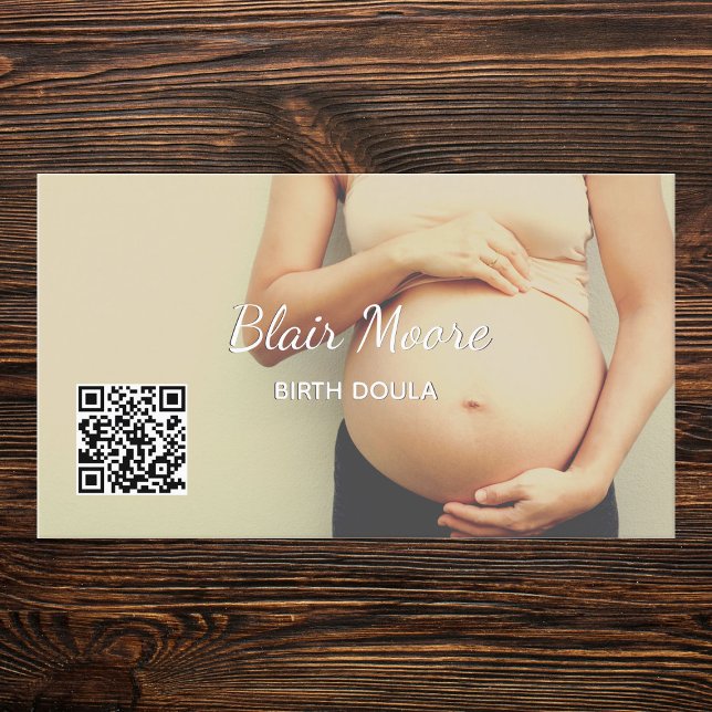 Birth Doula Midfrau Custom QR Visitenkarte (Birth Doula Business Cards)