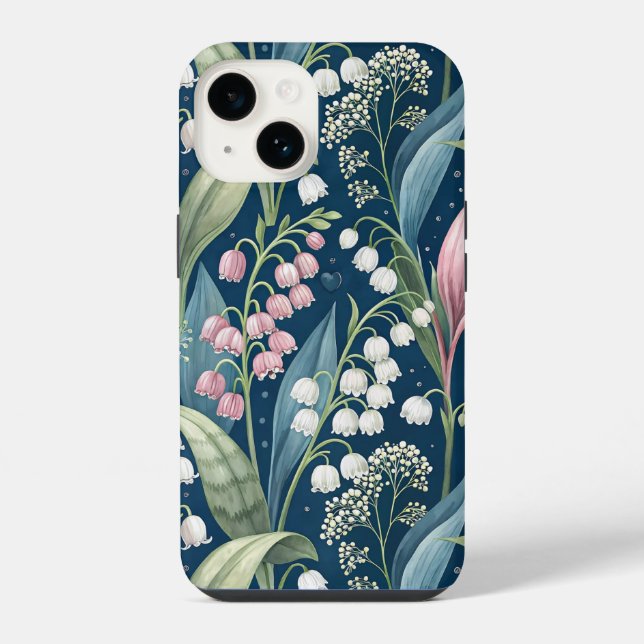Birth Flower Botanical Design iPhone 14 Hülle (Rückseite)