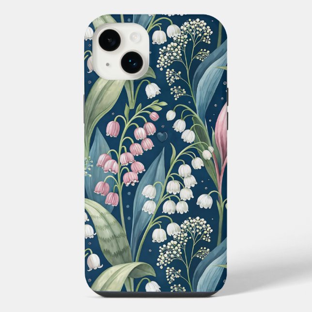 Birth Flower Botanical Design iPhone 14 Plus Hülle (Rückseite)