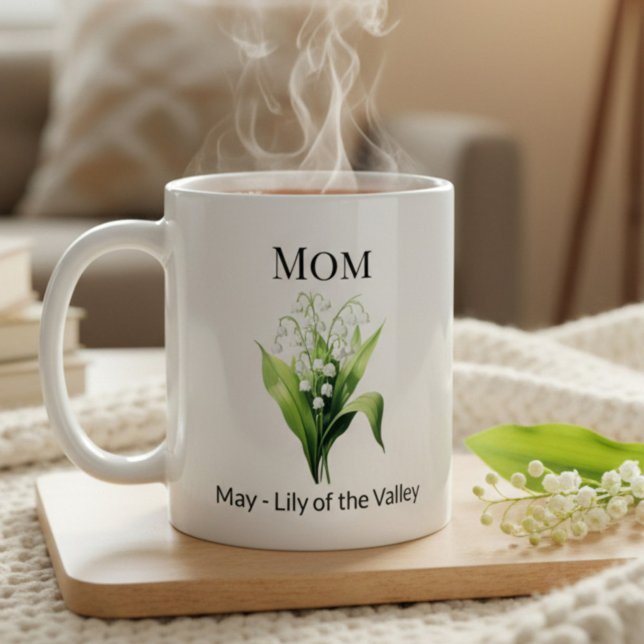 Birth Flower Lily of the Valley Mom Kaffeetasse (Von Creator hochgeladen)