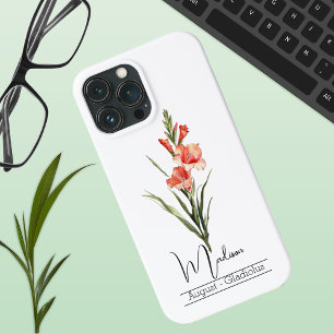 Birth Month Blume August Gladiolus Case-Mate iPhone Hülle