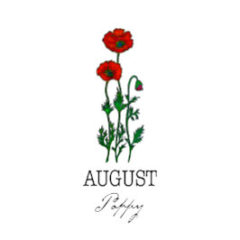 Birth Month Blume August Poppy T-Shirt