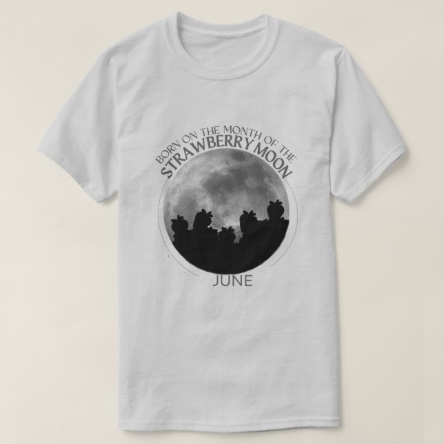 Birth Moon T - Shirt Design |Juni |Strawberry Moon (Design vorne)