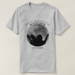 Birth Moon T - Shirt Design Oktober  Biaver Moon