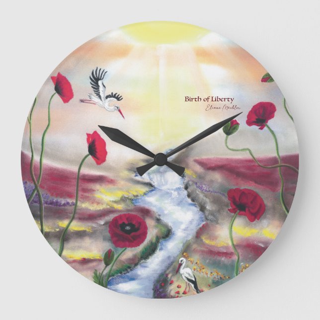 Birth of Liberty Große Wanduhr (Vorderseite)
