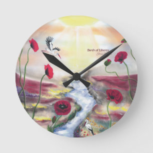 Birth of Liberty Runde Wanduhr