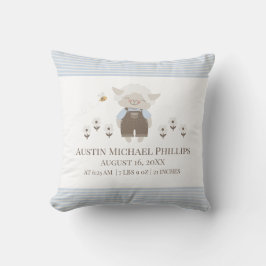 Birth Stats Baby Kinderzimmer Throw Kissen