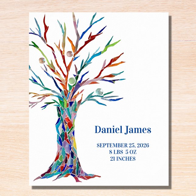 Birth Stats Kinderzimmer Tabletop Plaque mit Easel Fotoplatte (Von Creator hochgeladen)