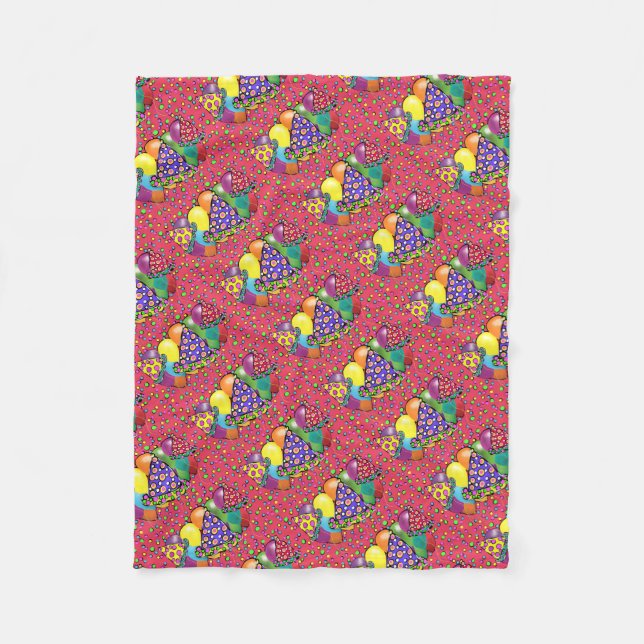 Birthay Party Hats Fleecedecke (Vorderseite)