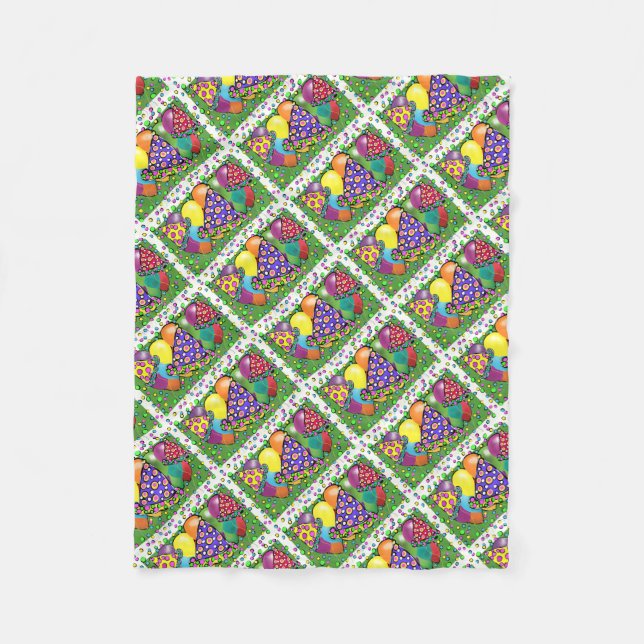 Birthay Party Hats Fleecedecke (Vorderseite)