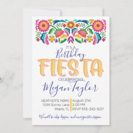 Birthd Fiesta Celebration Mexican Floral Einladung