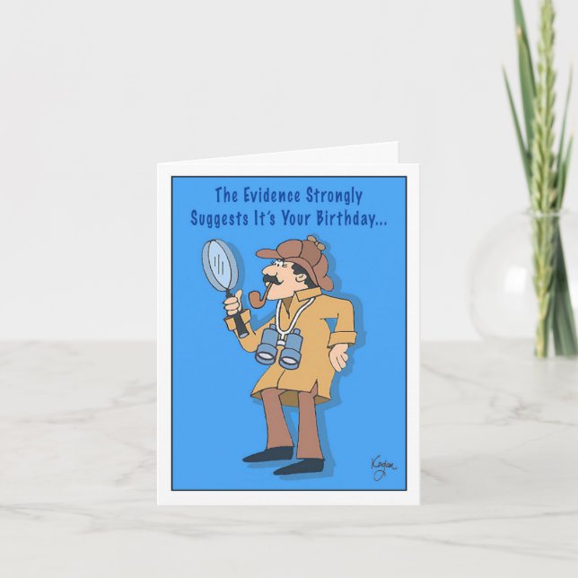 BIRTHDAD DETECTIVE Geburtstagskarte Karte (Vorderseite)