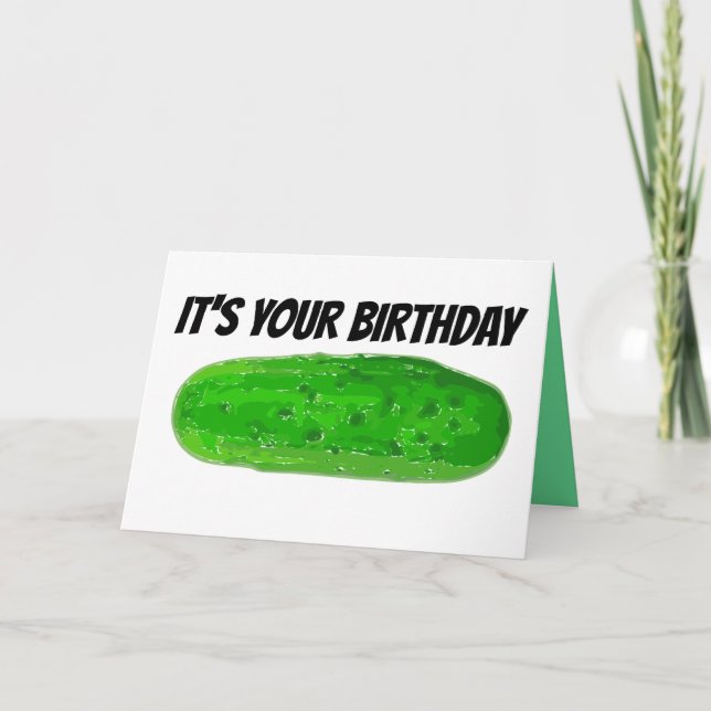 BIRTHDATEKARTE, BIG DILL CARD KARTE (Vorderseite)