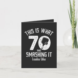 Birthday 70 Years Old Love Pickleball Feiertagskarte