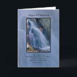 Birthday, 80th, Religious, Mountain Waterfall Karte<br><div class="desc">This digital painting is based on fotogras taken by Roger Knowles of a waterfall near Sparrow Lake in Canada.   It makes a wonderful religious 80th birthday greeting card.   You can easily customize the inside verse to suit own needs.</div>