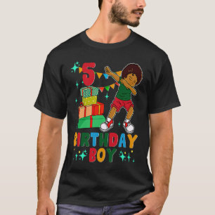 Birthday African American Boy 5th Birthday Young B T-Shirt
