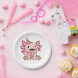 Birthday Animal Niedlich Axolotl Kindergeburtstag Pappteller