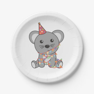 Birthday Animal Niedlich Mouse for Kids Birthday P Pappteller