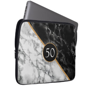 Birthday Anniversary Laptop Sleeve Marble Stone