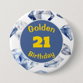 Birthday April Birthstone Custom Button