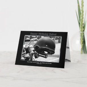 BIRTHDAY - BABE - BIKER HELMET KARTE